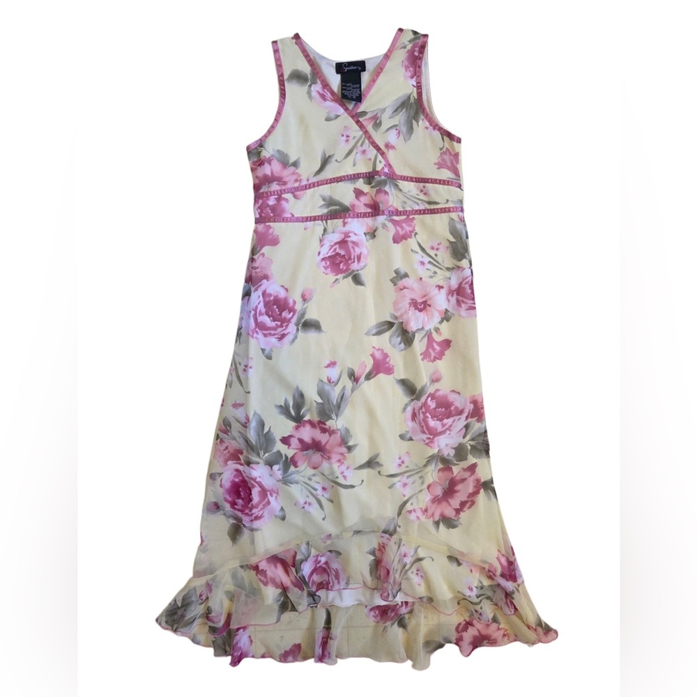 Speechless Pink and Cream V Neck MIDI Dress